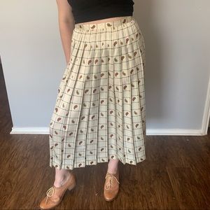 Vintage Breckinridge Pleated Midi Skirt